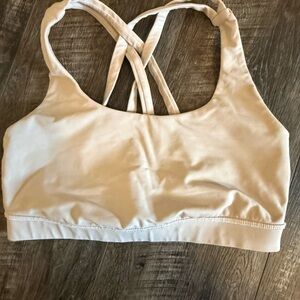 lululemon athletica Cream Strappy Cross-Back Sports Bra